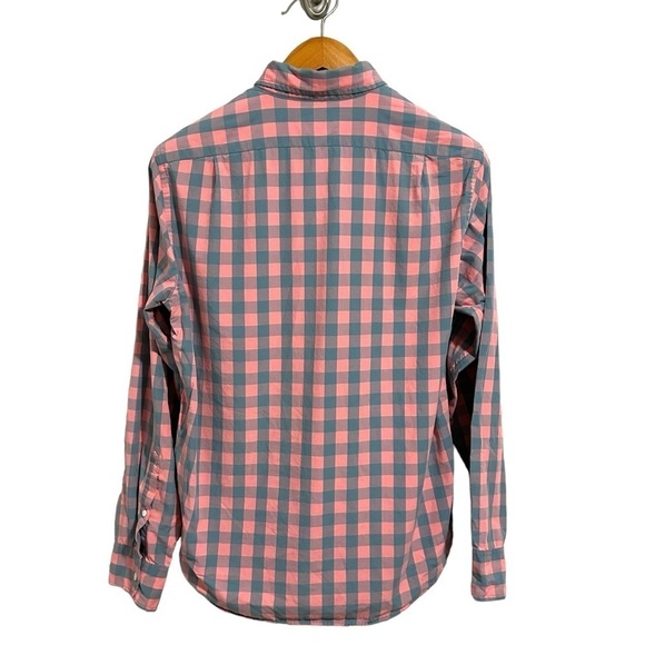 J.CREW Slim Washed Button Down Shirt Men’s Size Medium Red & Faded Blue - Picture 3 of 11